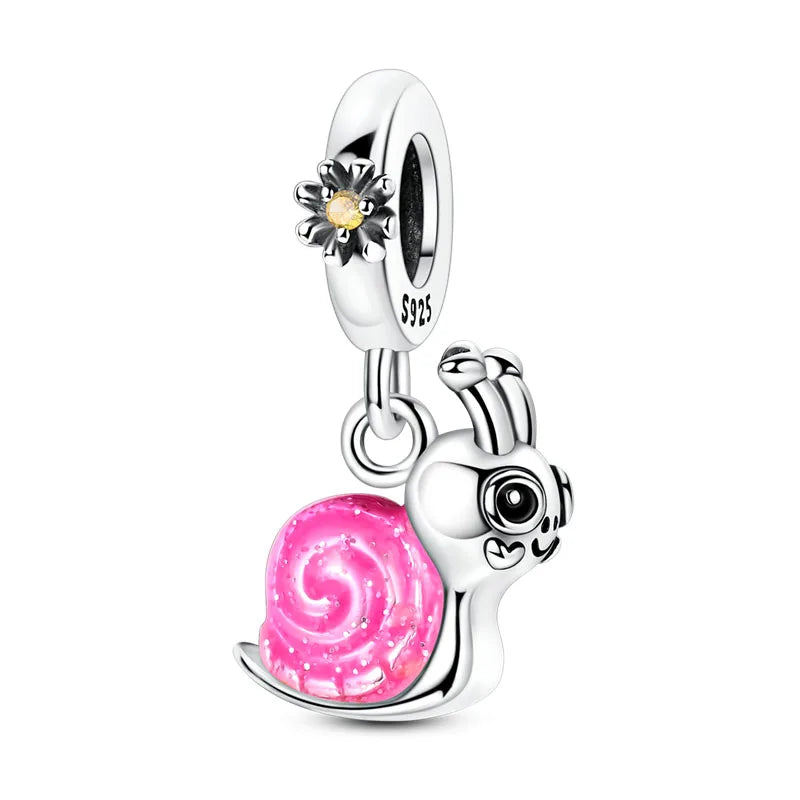 100% 925 Sterling Silver Teddy Bear, Kitten, Puppy & Elephant Luminous Firefly Charms | Sweet Beads Fit Pandora Bracelet Fine Jewelry