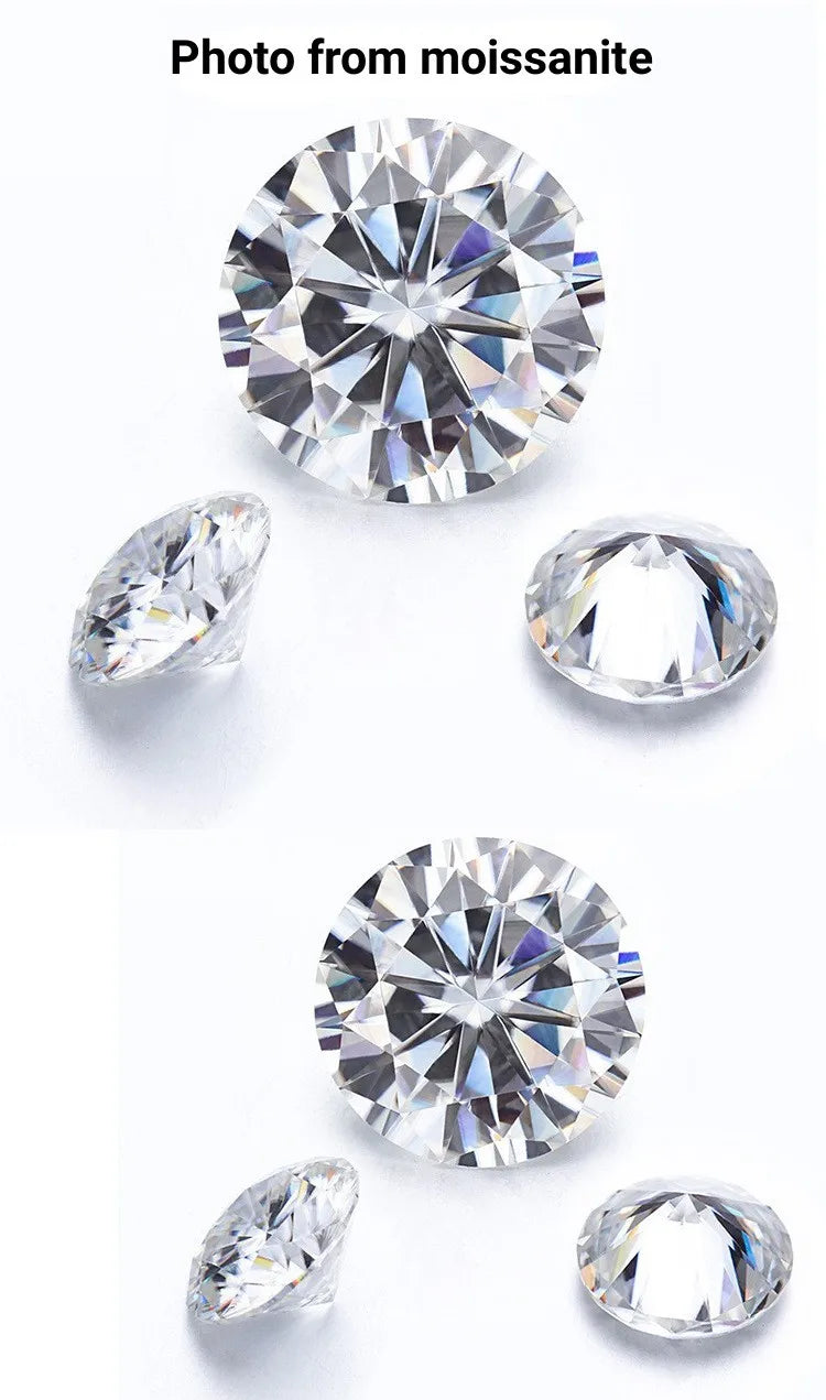 Butterflykiss 1CT Moissanite Pendant Necklace 925 Sterling Silver Bridal Jewelry