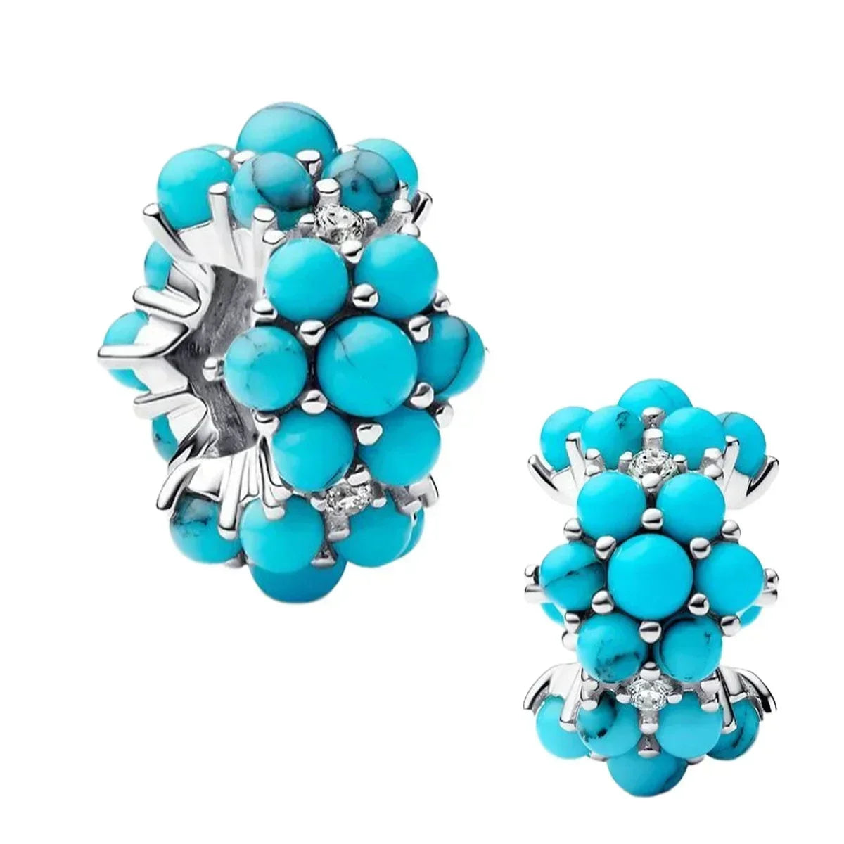 925 Sterling Silver Summer Ocean Charms | Pearl Shell Octopus Clip Beads & Jewelry Set for Women