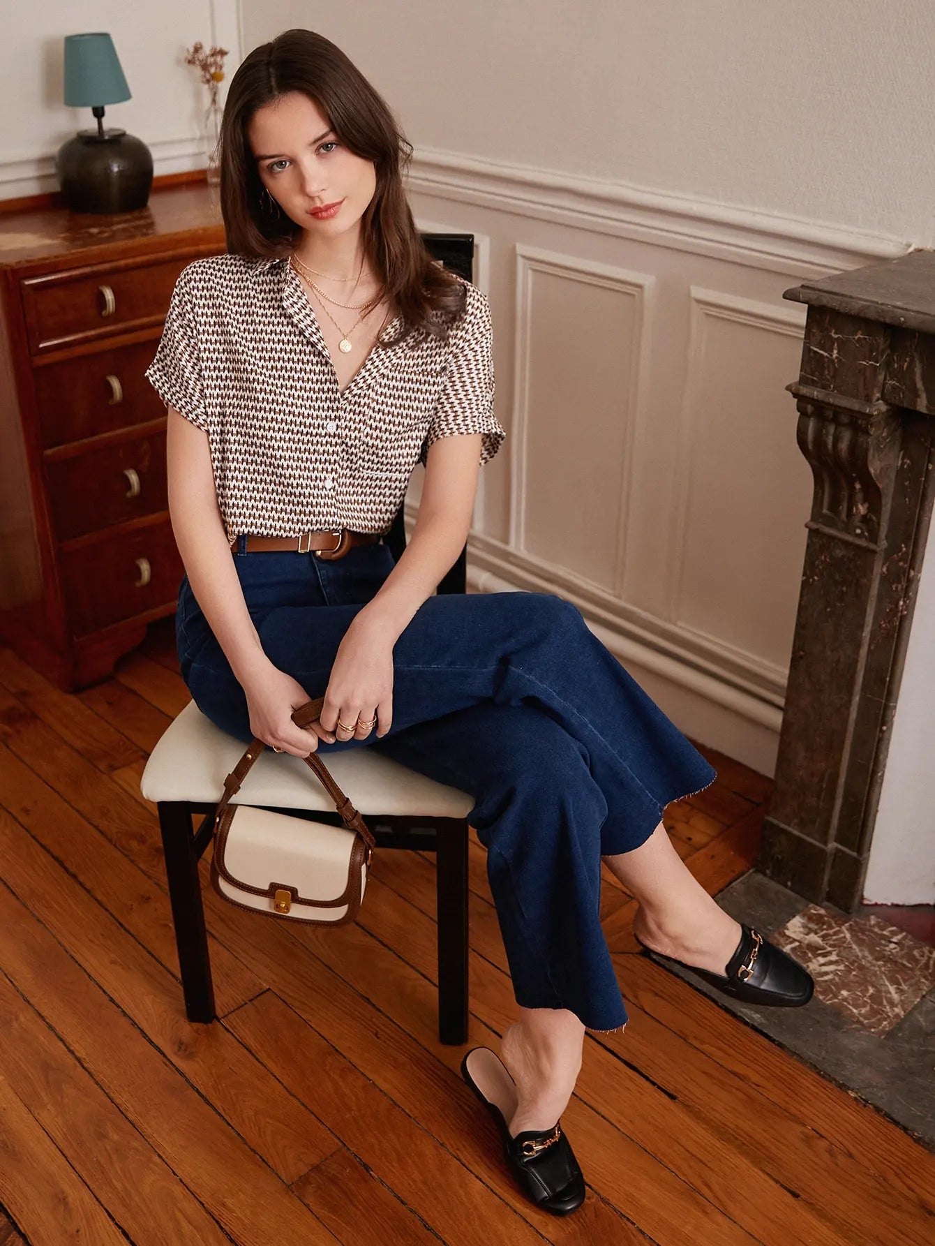 Summer Women’s Vintage Striped Short Sleeve Shirt – Thin Temperament Work Top ☀️✨