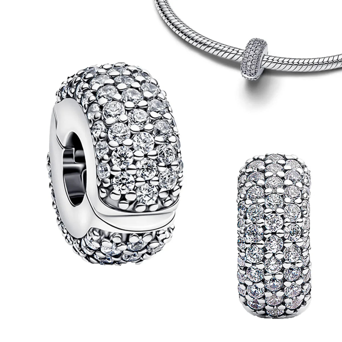 925 Sterling Silver Golden Geometry Set Charms | Heart Star Earrings Rings Bracelets Necklaces Women DIY Jewelry Gift