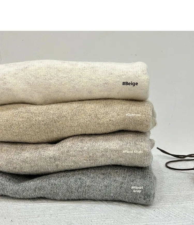 ✨ Soft Short Knitted Sweater Top for Women 🍁 Square Collar Slim Fit | Autumn Winter Inner Base Shirt 👚