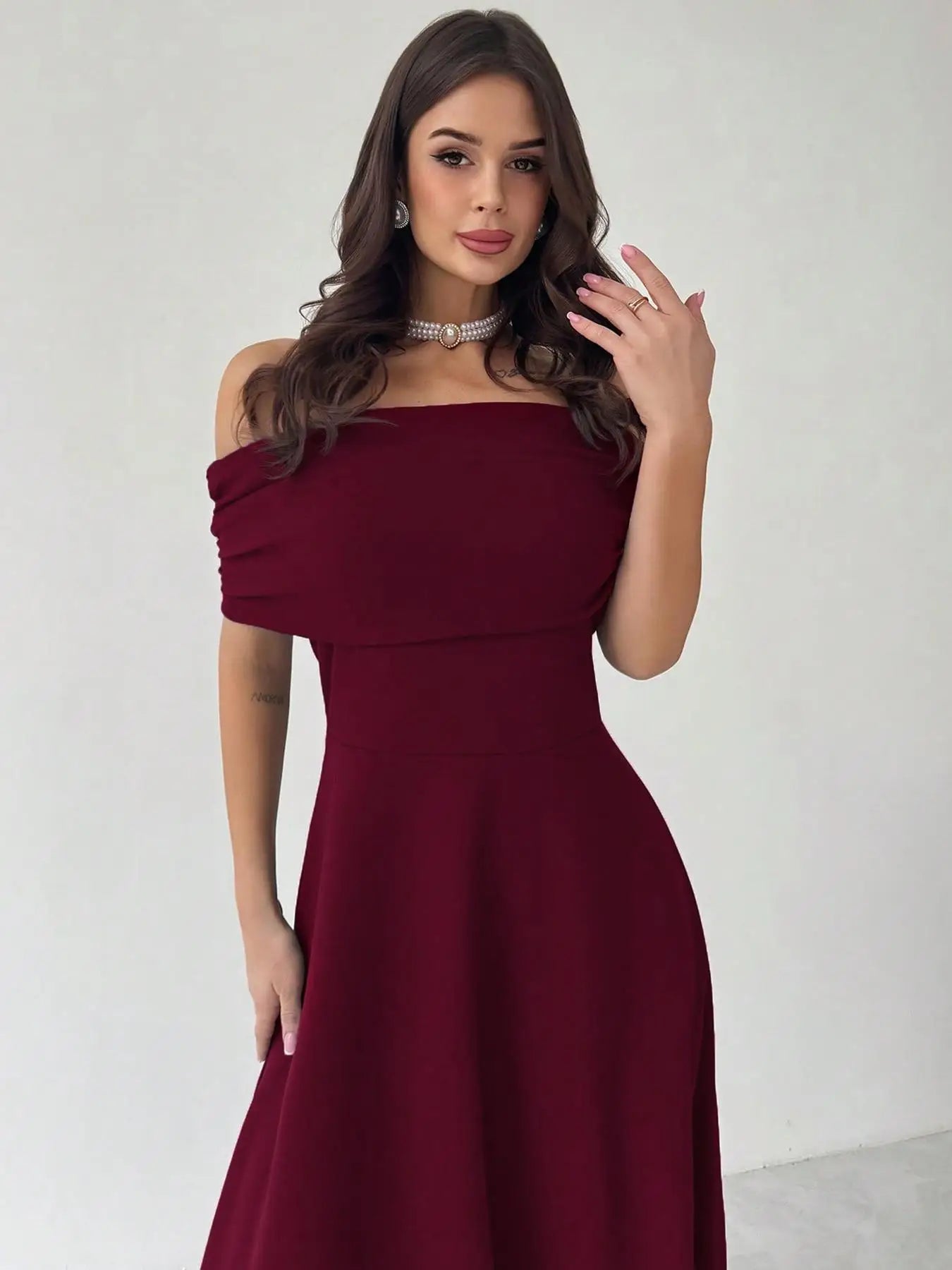 Women's Black Tie Dress 👗 Elegant Long Evening Gown 🌙 Semi-Formal Fitted Dress 🖤 Plain Pattern All Seasons Fashion Mode