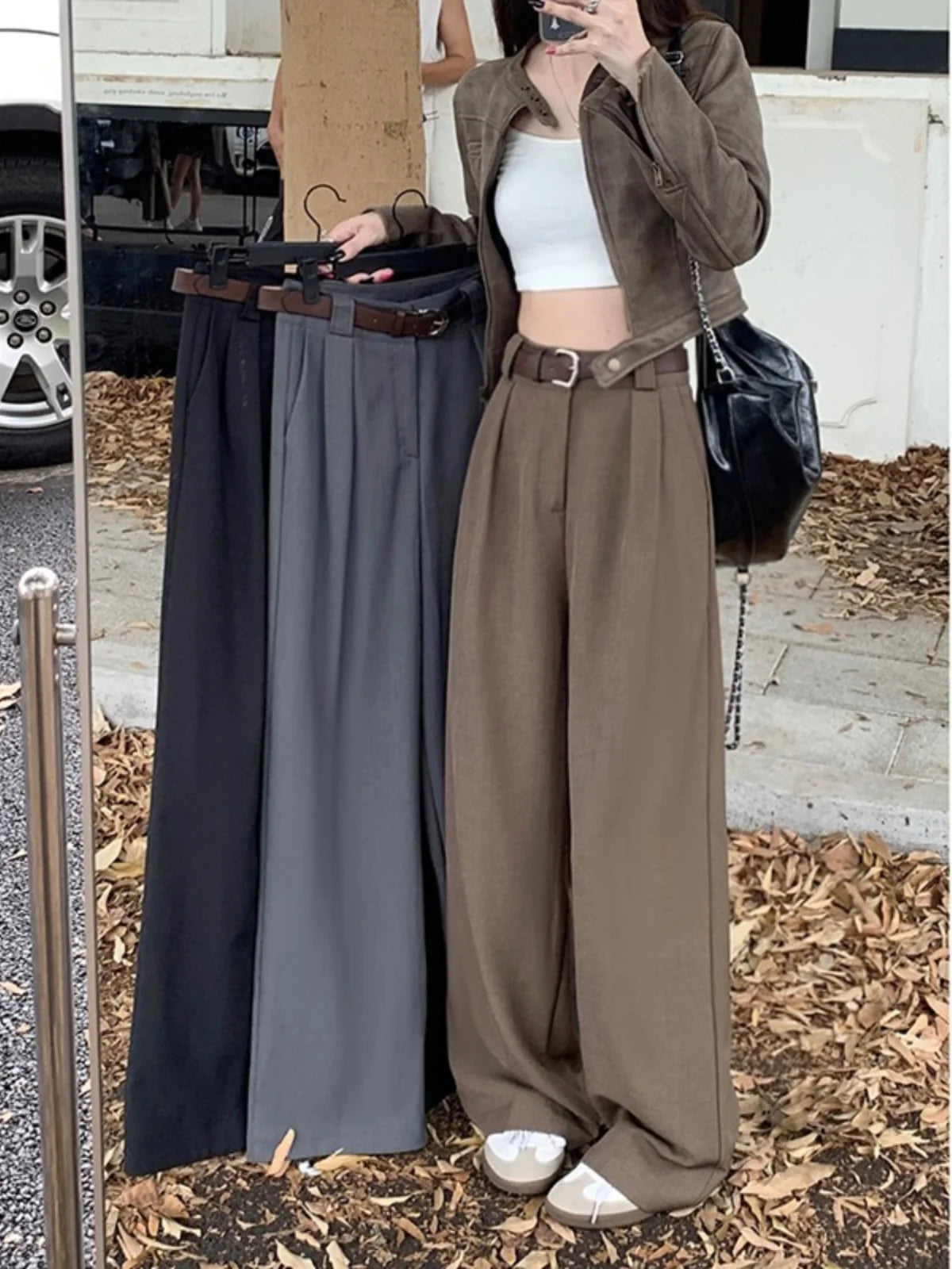 High Waist Loose Pants Women – Summer 2025 Retro Casual Drapey Versatile Trousers