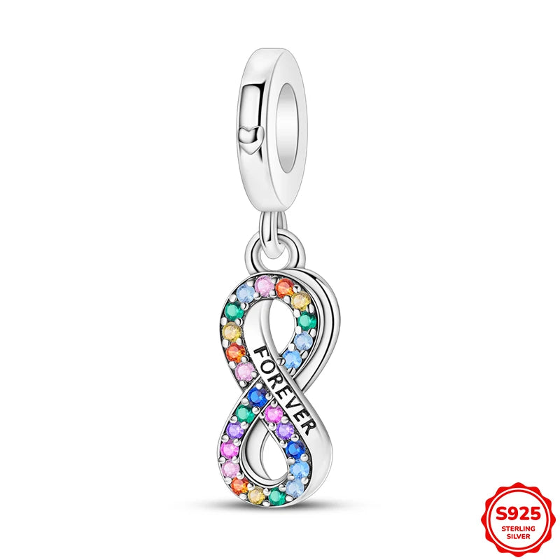 Hot Sale 925 Sterling Silver Moments Keychain Charm | Fit Original Bracelet Beads Women’s Elegant Jewelry Gift