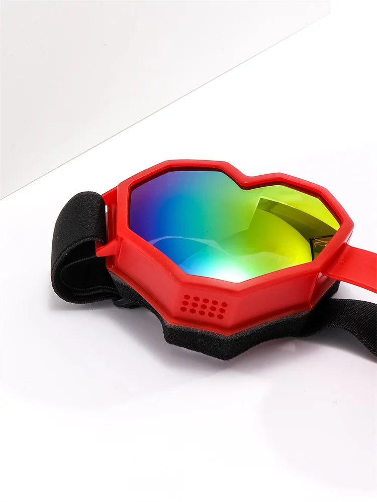 PC Love-Shaped Sunglasses – Windproof & UV-Proof Ski Goggles | Trendy Heart-Shaped Glasses