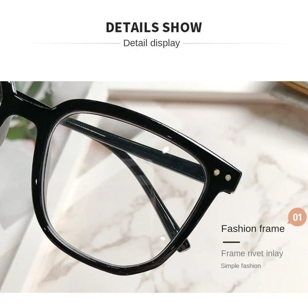 Large Square Frame Anti-Blue Light Glasses – Fashion Retro Computer Reading Eyeglasses for Men & Women | Optical Spectacle Eyewear