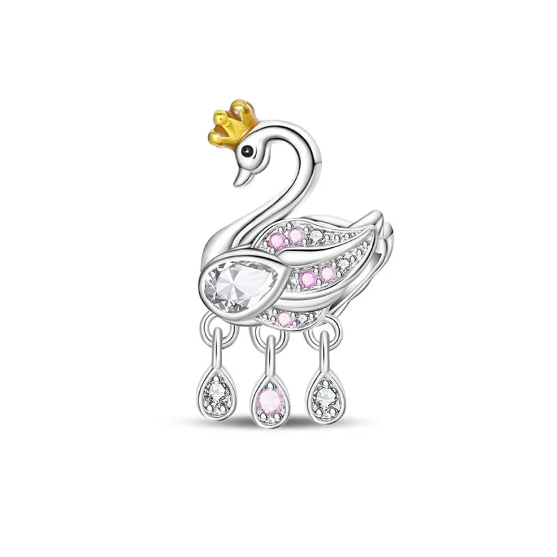 100% 925 Sterling Silver Teddy Bear, Kitten, Puppy & Elephant Luminous Firefly Charms | Sweet Beads Fit Pandora Bracelet Fine Jewelry