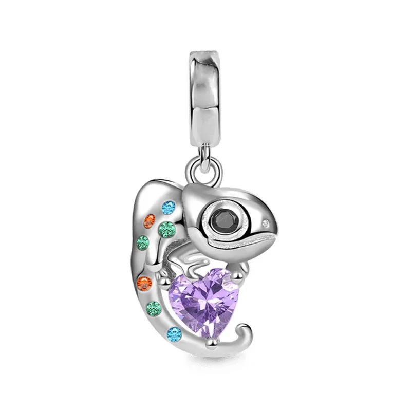 925 Sterling Silver Plated Dog, Cat & Owl Charms | Glow in the Dark Animal Beads | Fit Original Pandora Bracelet Women’s Jewelry