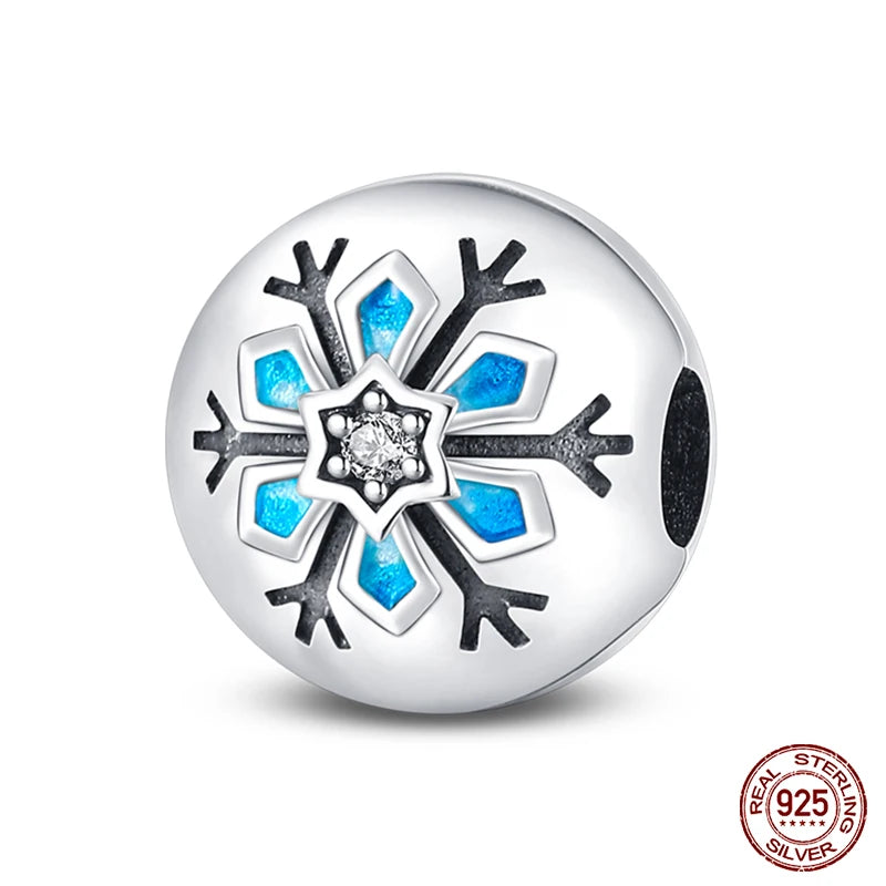 925 Sterling Silver Luminous Butterfly Star Moon Charm Bead | Round Clasp Bead for 3mm DIY Bracelet Jewelry Gift