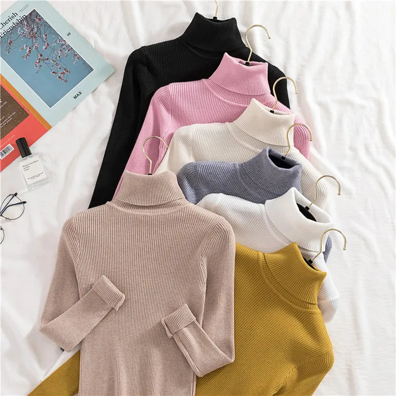 Heliar Women’s Fall Turtleneck Sweater – Soft Knitted Cashmere Pullover, Basic Warm Jumper for Autumn Winter 2024