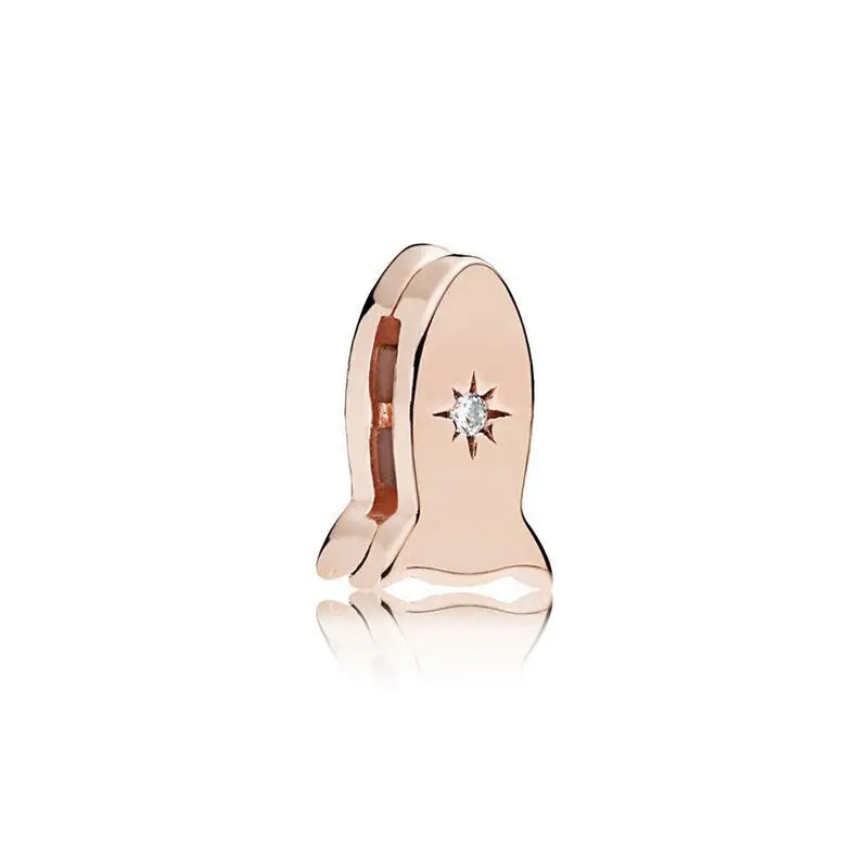 925 Sterling Silver Butterfly Daisy Moon Flat Light Clip | Fit European Original Bracelet DIY Women’s Exquisite Jewelry