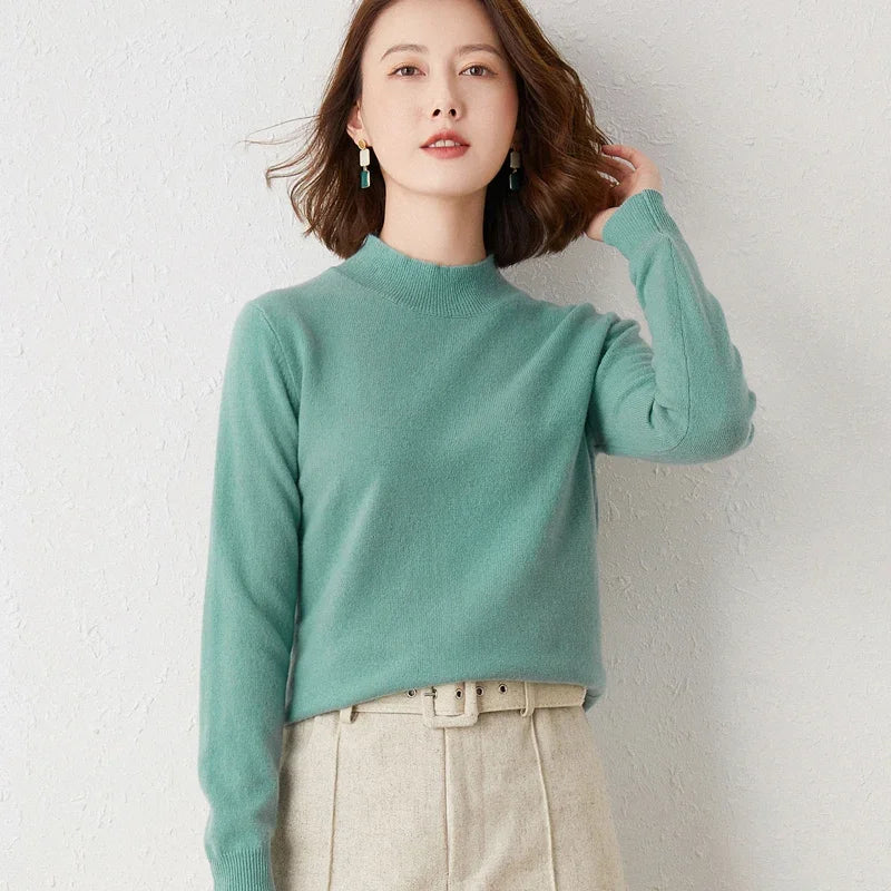 2025 Thick Warm Turtleneck Sweater for Women | Loose Fit Knitted Pullover | Autumn Winter Solid Color Jumper