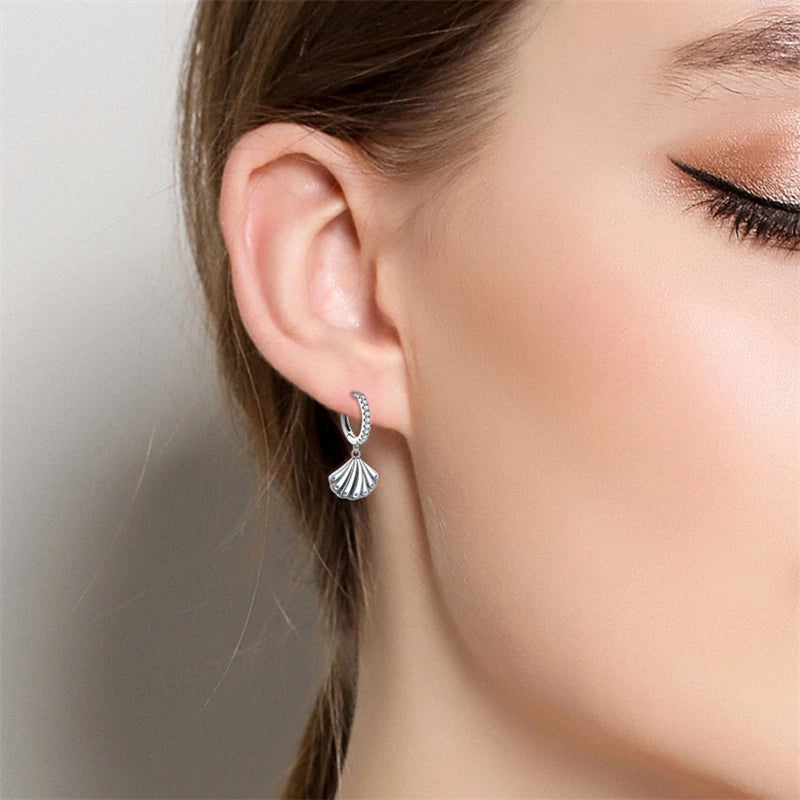 925 Sterling Silver Glowing Starfish & Shell Earrings | Fashion Jewelry for Women