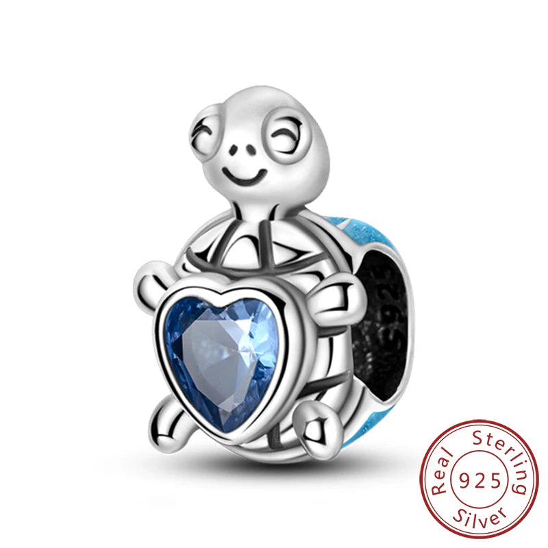 925 Sterling Silver Animal Charms | Cat, Dog & Heart Beads Fit Original Bracelet DIY Jewelry Gift for Women