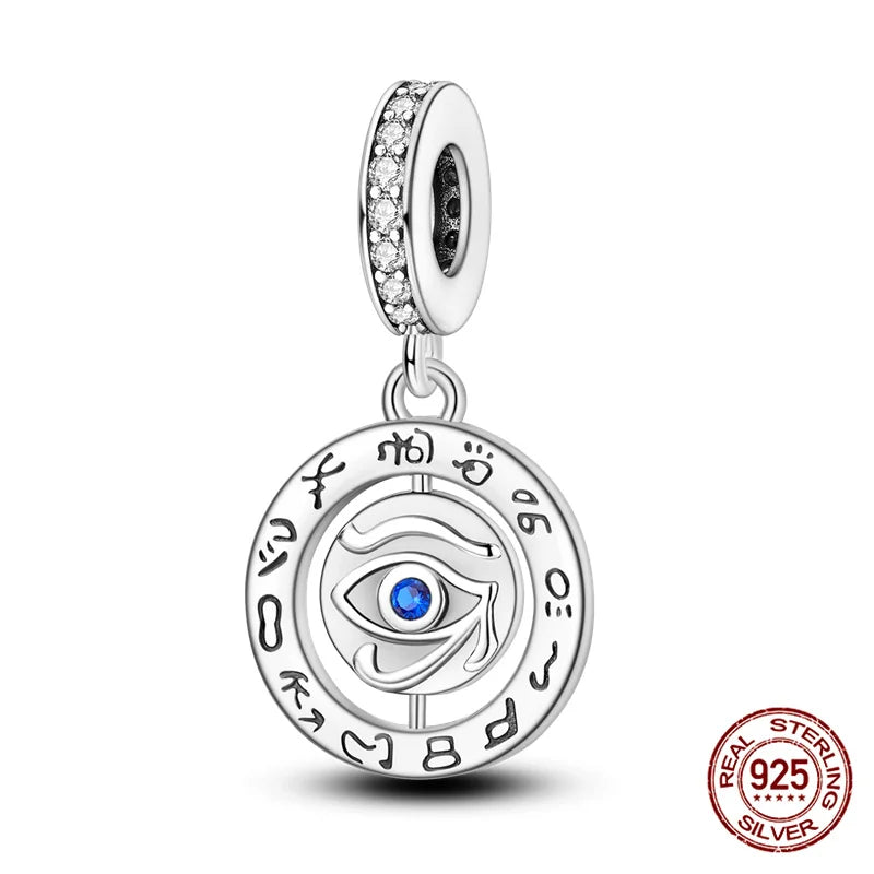 925 Sterling Silver Blue Zircon Evil Eye Charm | Original Devil Eye Series Bead Fits Pandora Bracelet – Women’s DIY Jewelry Gift