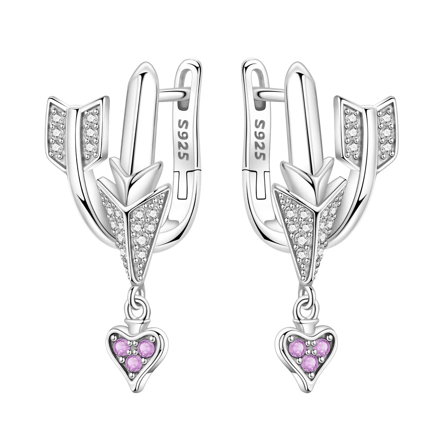 Orstarry 925 Sterling Silver Pink Sweet Bow Drop Earrings | Women’s Original Jewelry Party & Anniversary Gift