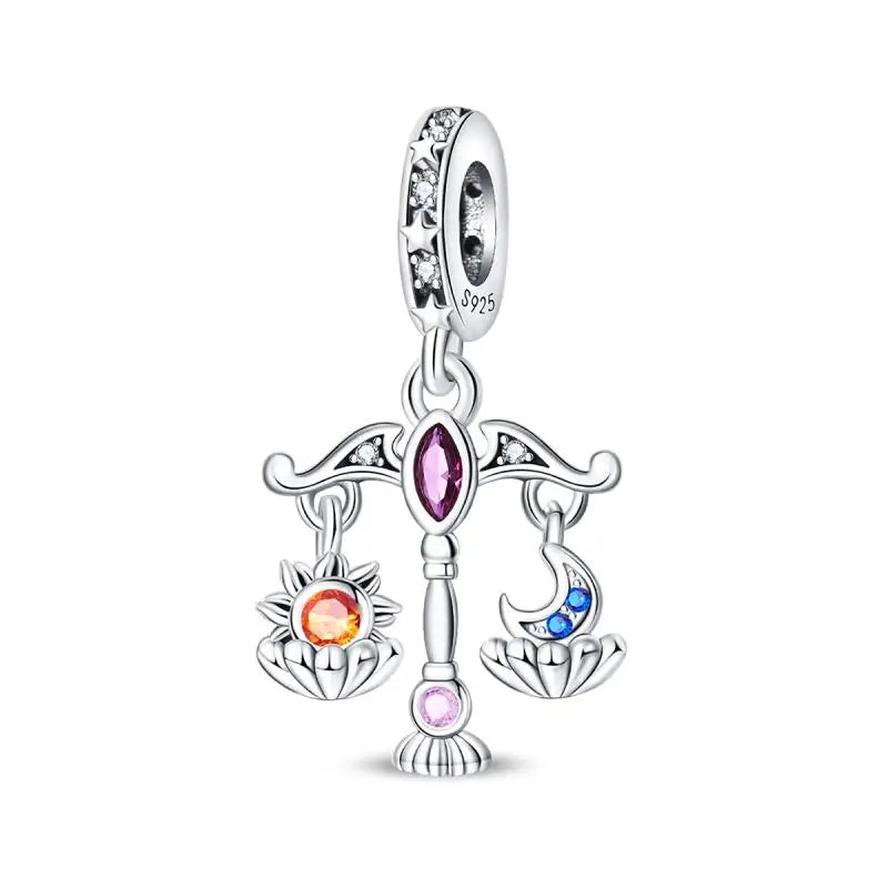 925 Sterling Silver Tarot Star Lover Charm | Fits Pandora Bracelet Women’s DIY Jewelry Gift