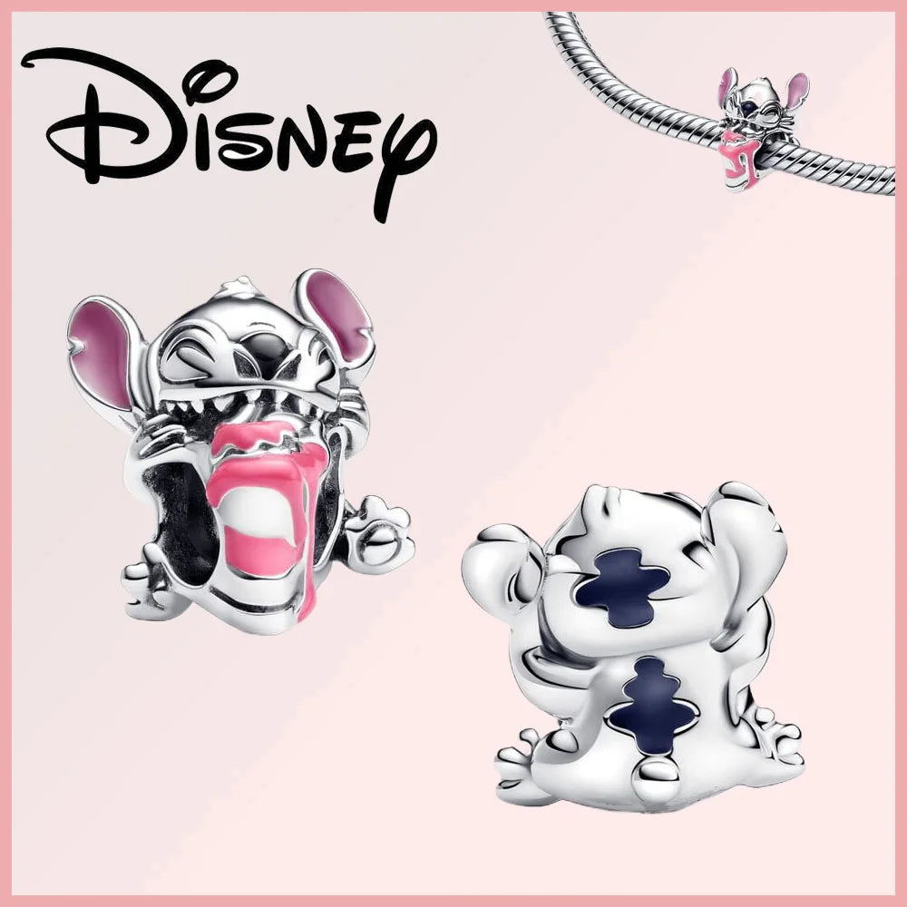 Disney Deadpool Stitch Minnie Winnie 925 Sterling Silver Dangle Charms – Fit Original Bracelet