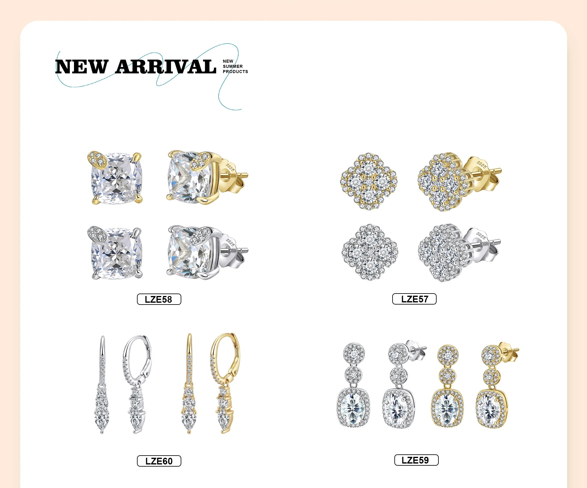 ORSA JEWELS 925 Sterling Silver Four-Leaf Clover Pendant Necklace with Premium Zirconia