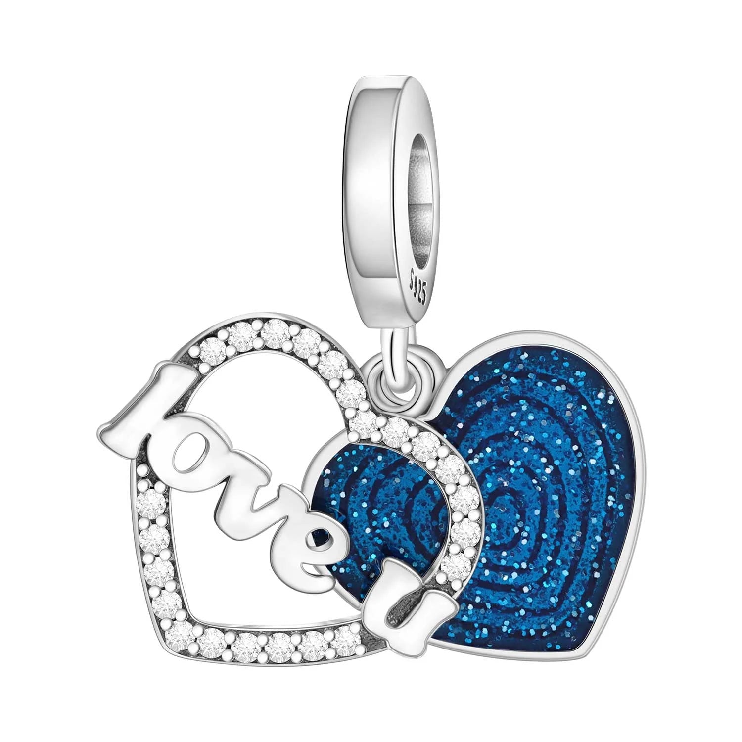 925 Sterling Silver Blue Star Compass Charm Pendant | Fit Bracelet DIY Jewelry Gift for Women