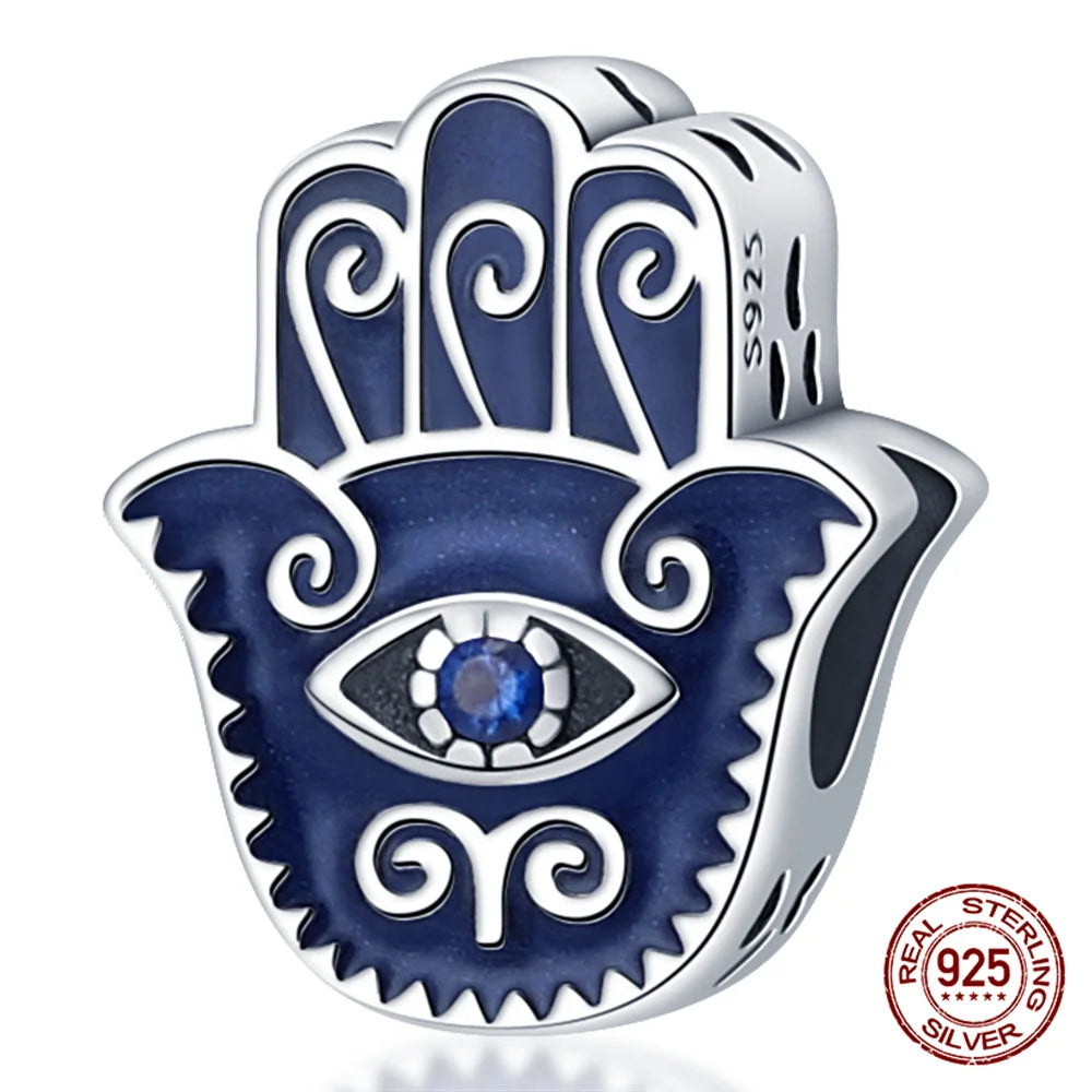 925 Sterling Silver Blue Zircon Evil Eye Charm | Original Devil Eye Series Bead Fits Pandora Bracelet – Women’s DIY Jewelry Gift