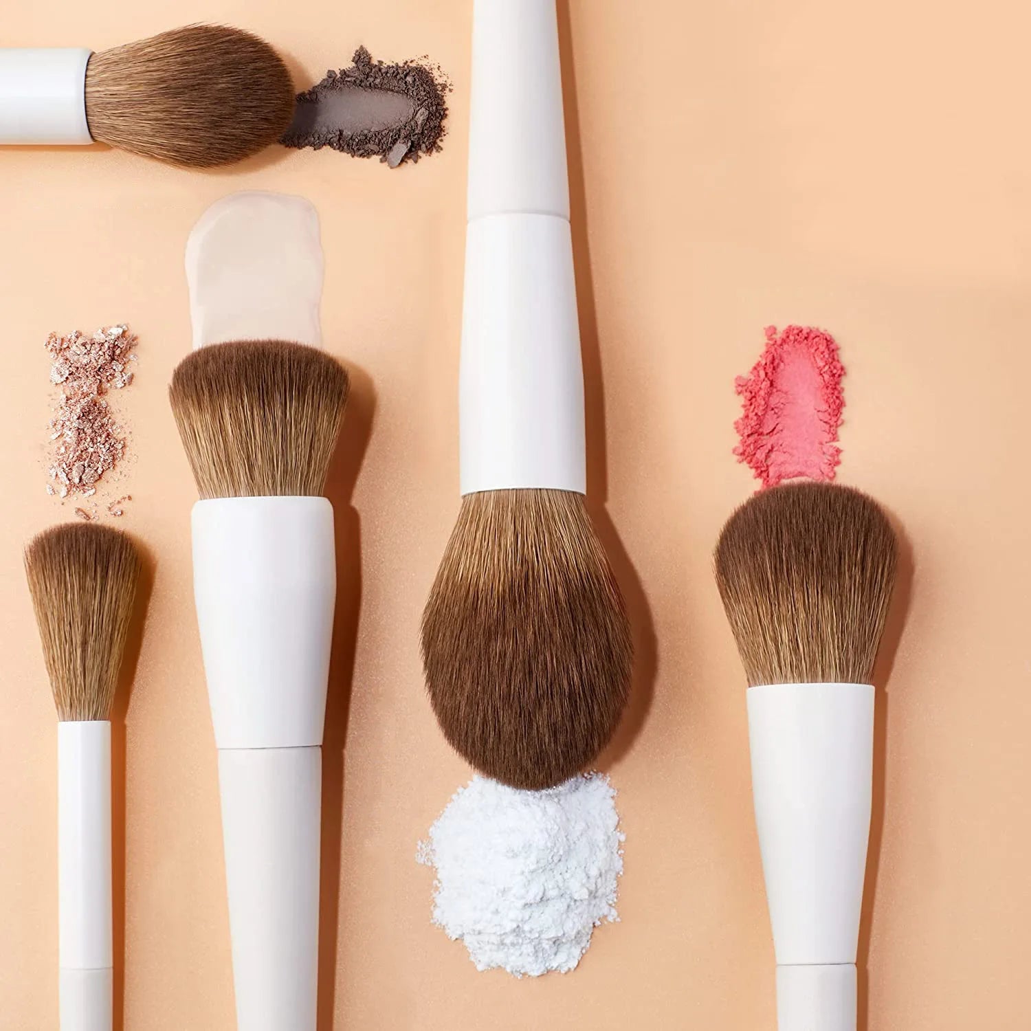 14pcs Professional Makeup Brush Set – Synthetic Foundation, Powder, Contour, Eyeshadow, Liner, Blending & Highlight Brushes