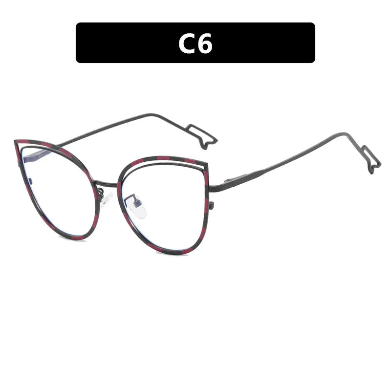 TANOXI Anti Blue Ray Reading Glasses for Women – Ins Metal Business Sunglasses for Men | Cat Eye Goggle UV400 Oculos Sol