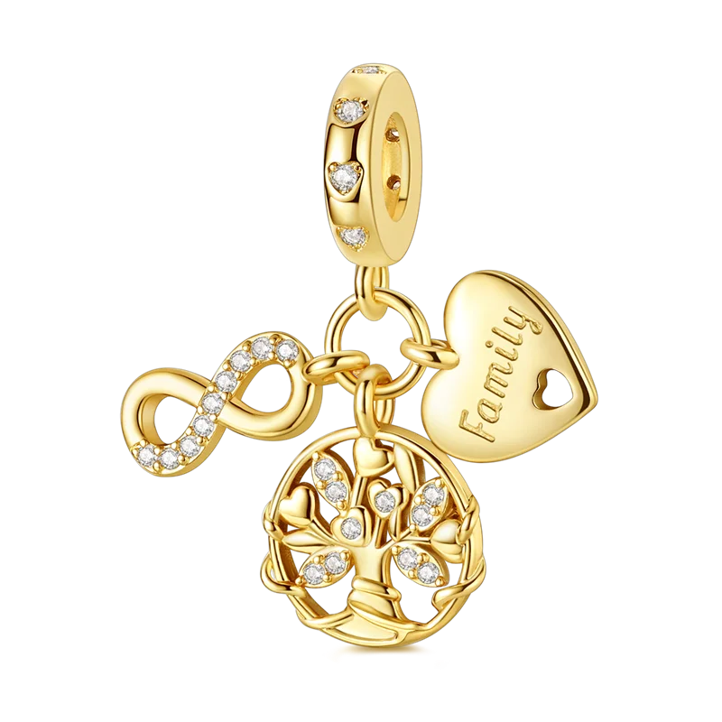 Gold Series Sun & Leopard Charm Beads – Original 925 Sterling Silver Inlaid Zircon DIY Pendants for Bracelet Jewelry Gifts