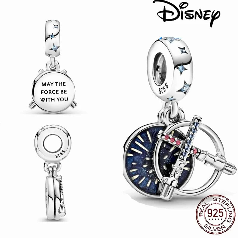 HEROCROSS Disney 925 Sterling Silver Charms | Mickey Mouse, Winnie the Pooh & Stitch Beads Fit Pandora Bracelet