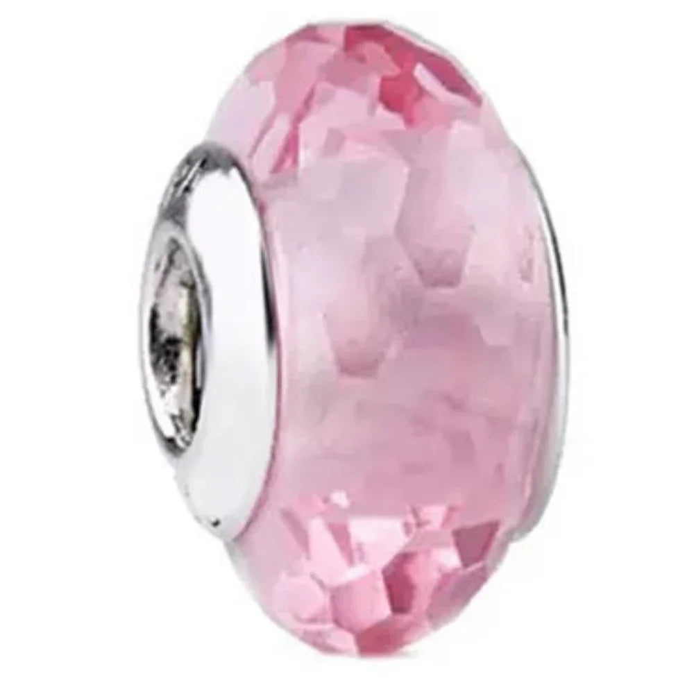 Original Murano Glass 925 Sterling Silver Butterfly Flower Leaf Rainbow Charm Bead | Cosmic DIY Bracelet Jewelry Gift for Women