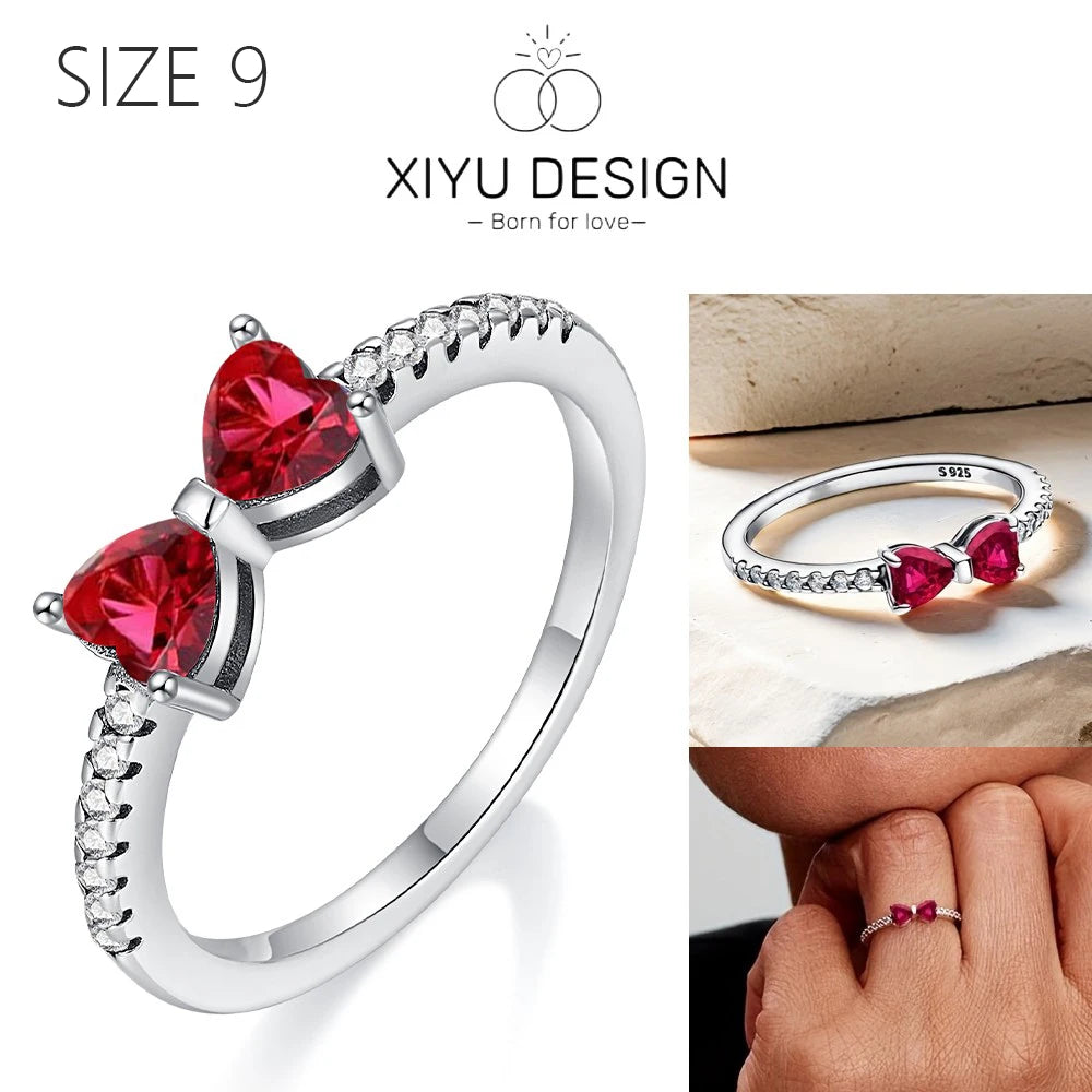 2024 New 925 Sterling Silver Bow Tie Jewelry Set | Zircon Ring, Earrings, Bracelet & Necklace for Women Gift