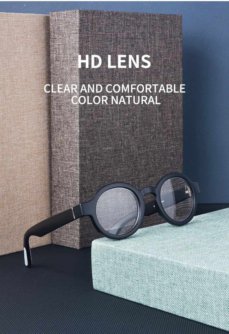 Guanhao Brand Men Reading Glasses – Vintage Round Frame Clear Eyewear | Thick Large Frame Presbyopia Glasses for Women & Elderly