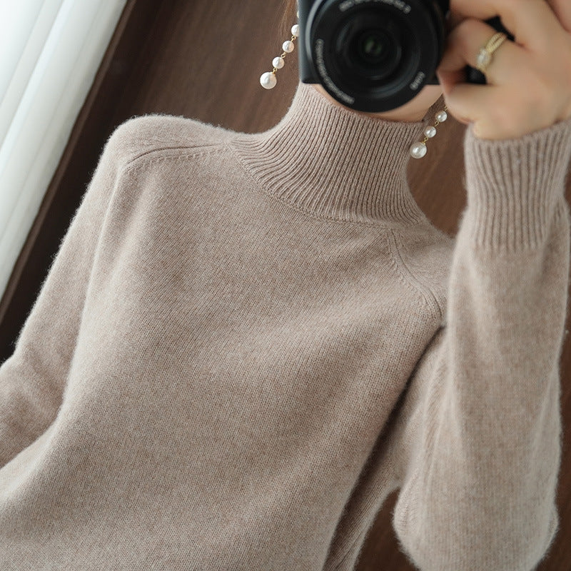 2025 Casual Autumn Winter Women Turtleneck Sweater – Thick Warm Long Sleeve Korean Knit Pullover