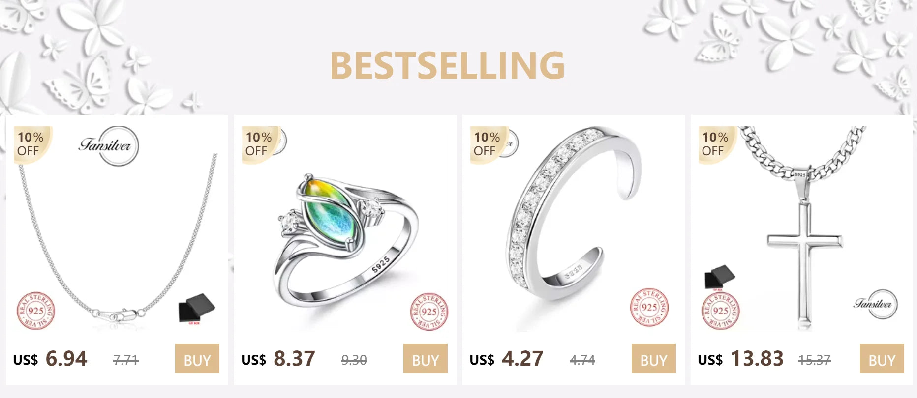 Fansilver S925 Sterling Silver Adjustable Toe Rings for Women – White Gold Plated Flower Summer Beach Foot Jewelry