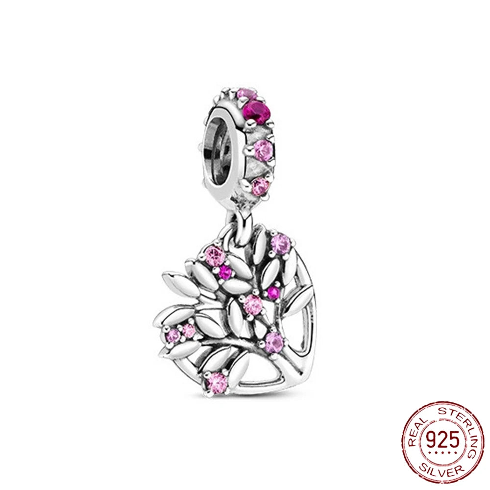 925 Sterling Silver Safety Chain Charms for Pandora Bracelets Women Jewelry