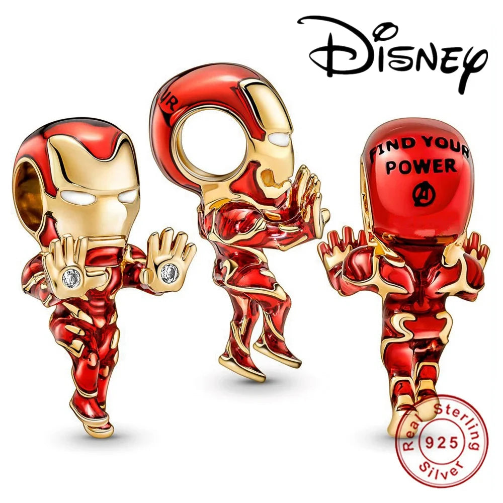 100% 925 Sterling Silver Disney Spider-Man Charm Bead | Fit Original Pandora Bracelet