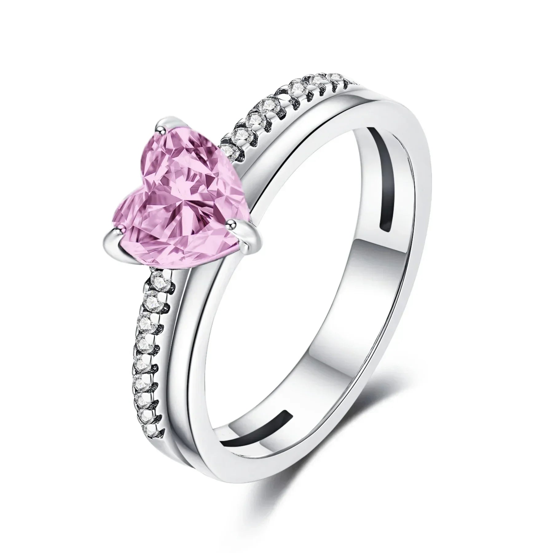 925 Sterling Silver Double Heart, Bow & Starfish Crown Rings | Women’s Moon Ring Fine Jewelry Wedding & Valentine Gift