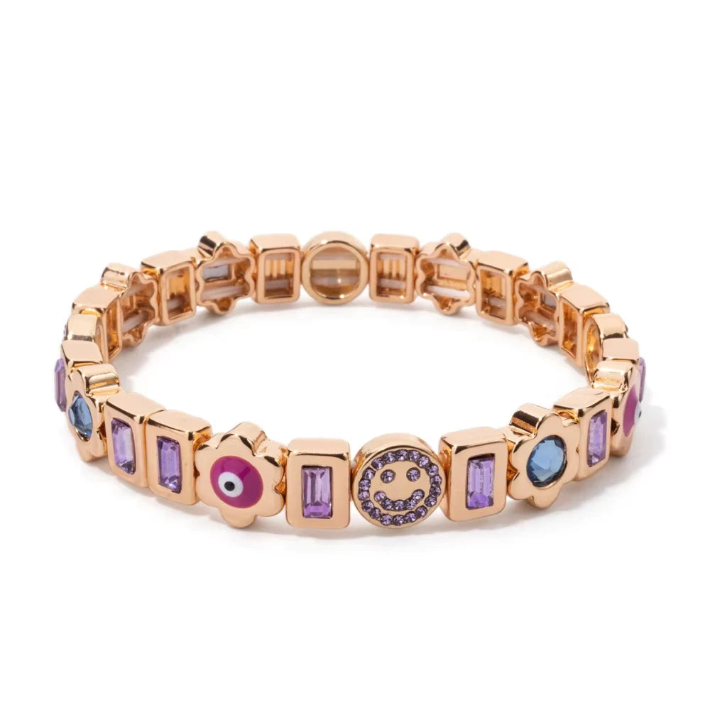 Gold Flower Charm Beaded Bracelet for Women | Boho Summer Jewelry Gift 2023