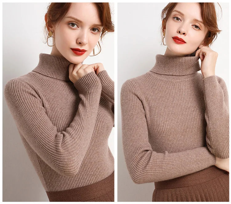 Heliar Women’s Fall Turtleneck Sweater – Soft Knitted Cashmere Pullover, Basic Warm Jumper for Autumn Winter 2024
