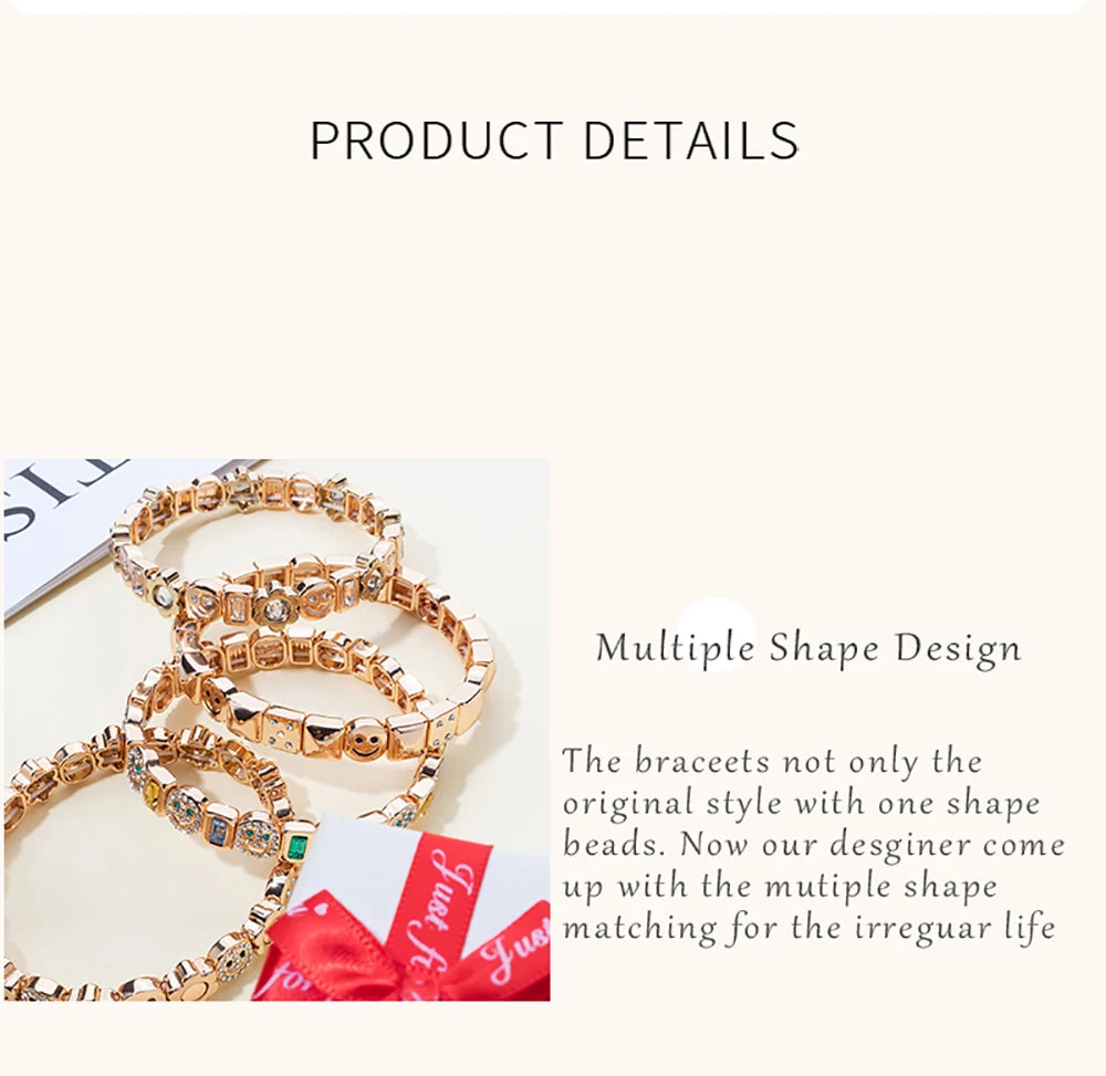 Gold Flower Charm Beaded Bracelet for Women | Boho Summer Jewelry Gift 2023