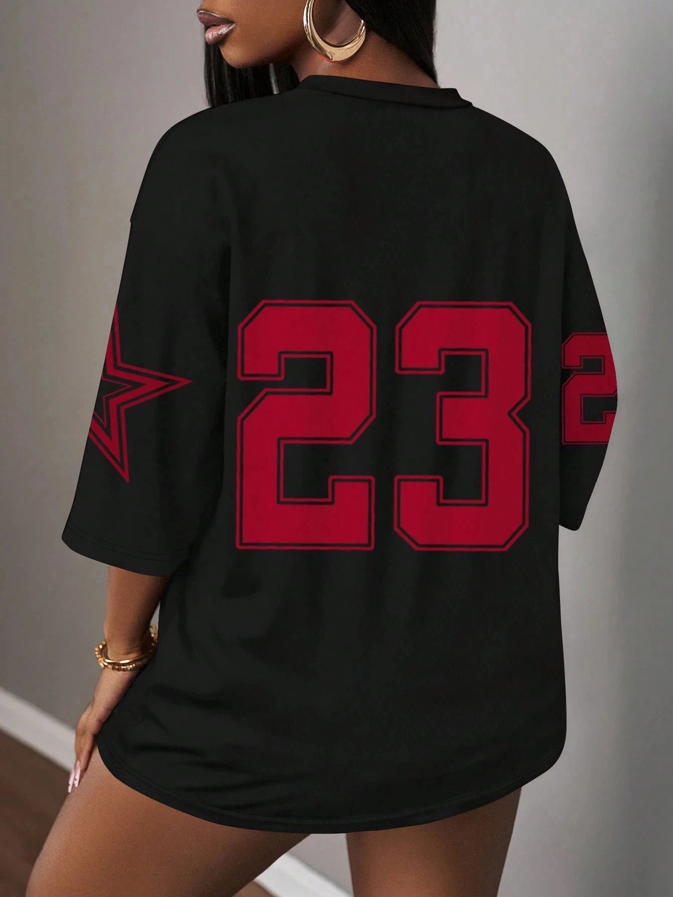 Women’s Casual Minimalist NO.23 Graphic T-Shirt – Summer Sports Jersey | Y2K Ladies Clothes