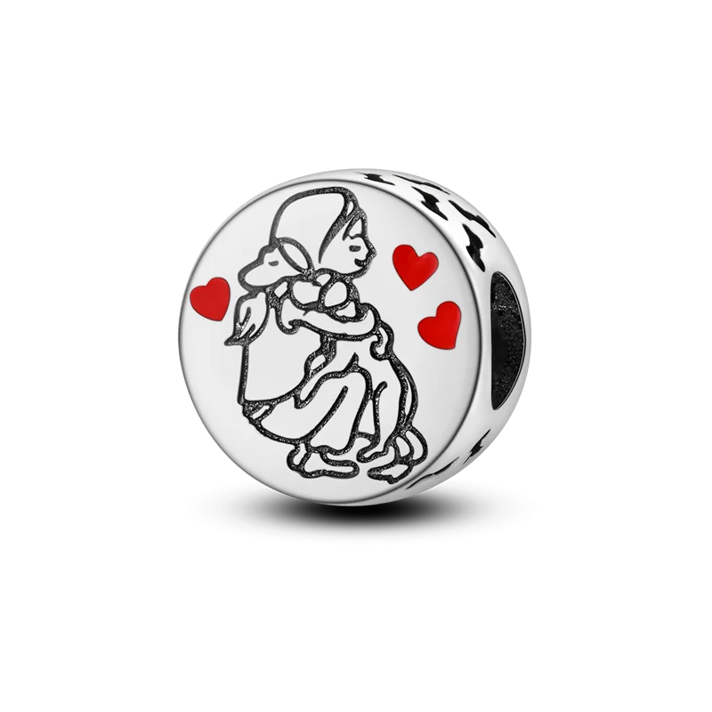 925 Sterling Silver Pink Cat & Dog Paw Charm Bead | Animal Claw Bone Beads for 925 Bracelet DIY Jewelry Gift