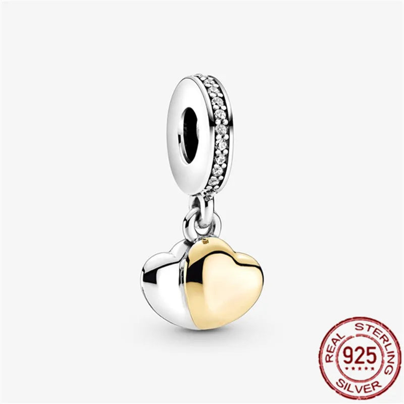 925 Sterling Silver Angel Wings & Swan of Love Heart Charms – Fit Pandora Bracelet DIY Women’s Jewelry Gift