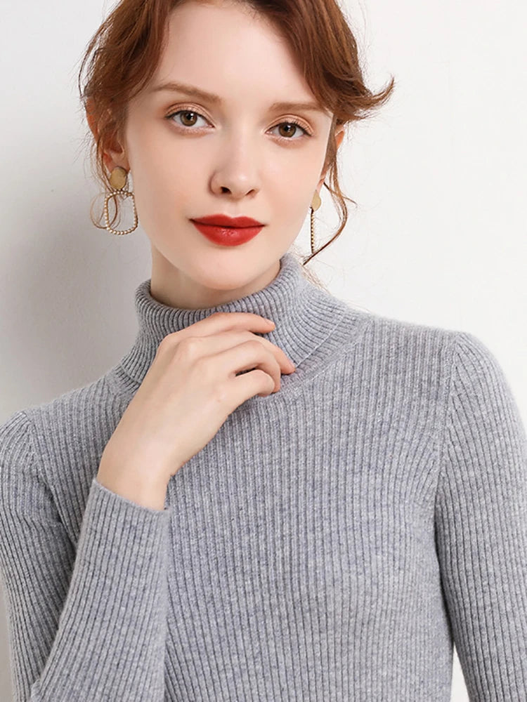 Heliar Women’s Fall Turtleneck Sweater – Soft Knitted Cashmere Pullover, Basic Warm Jumper for Autumn Winter 2024