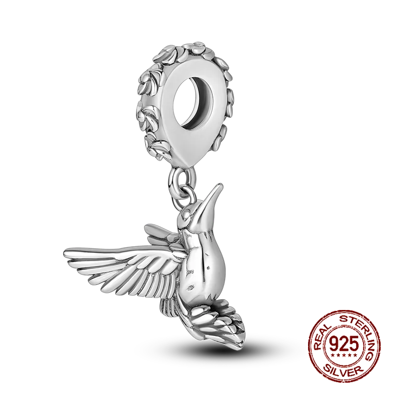 925 Sterling Silver Number & Puppy Family Beads Pendant | Fit 4mm Hole Bracelets