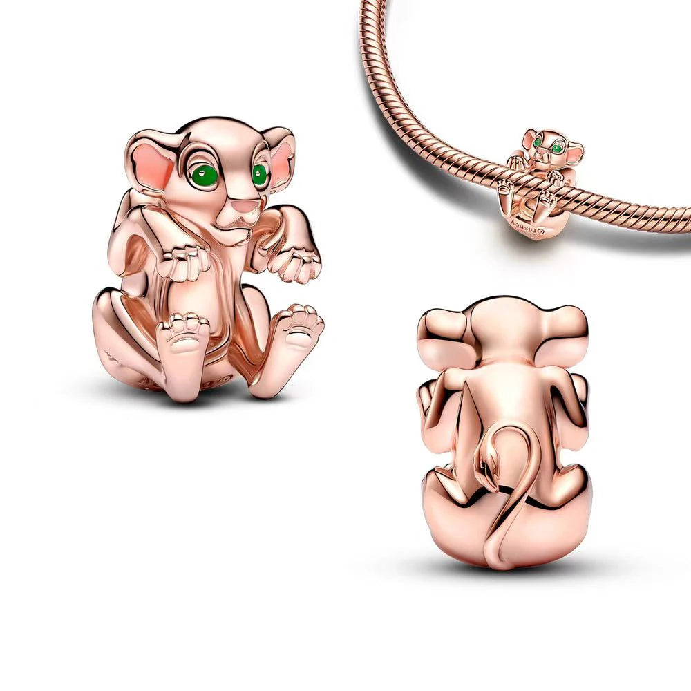 Miniso Disney 925 Silver Tiger & Lion Winnie The Pooh Charm Bead | Fit Original Bracelets & Necklaces DIY Women’s Jewelry