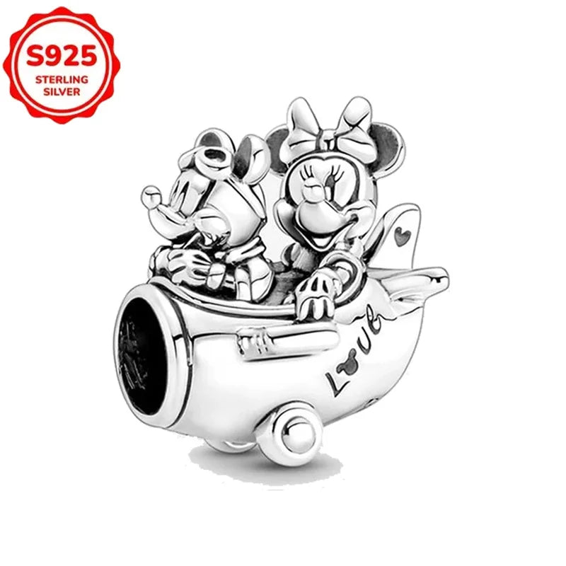 New Disney 925 Sterling Silver Cheshire Cat & Dumbo Charms – Original Bracelet Beads DIY Pendant Halloween Jewelry Gift