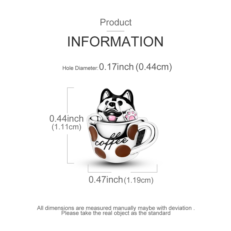 925 Sterling Silver Pink Cat & Dog Paw Charm Bead | Animal Claw Bone Beads for 925 Bracelet DIY Jewelry Gift