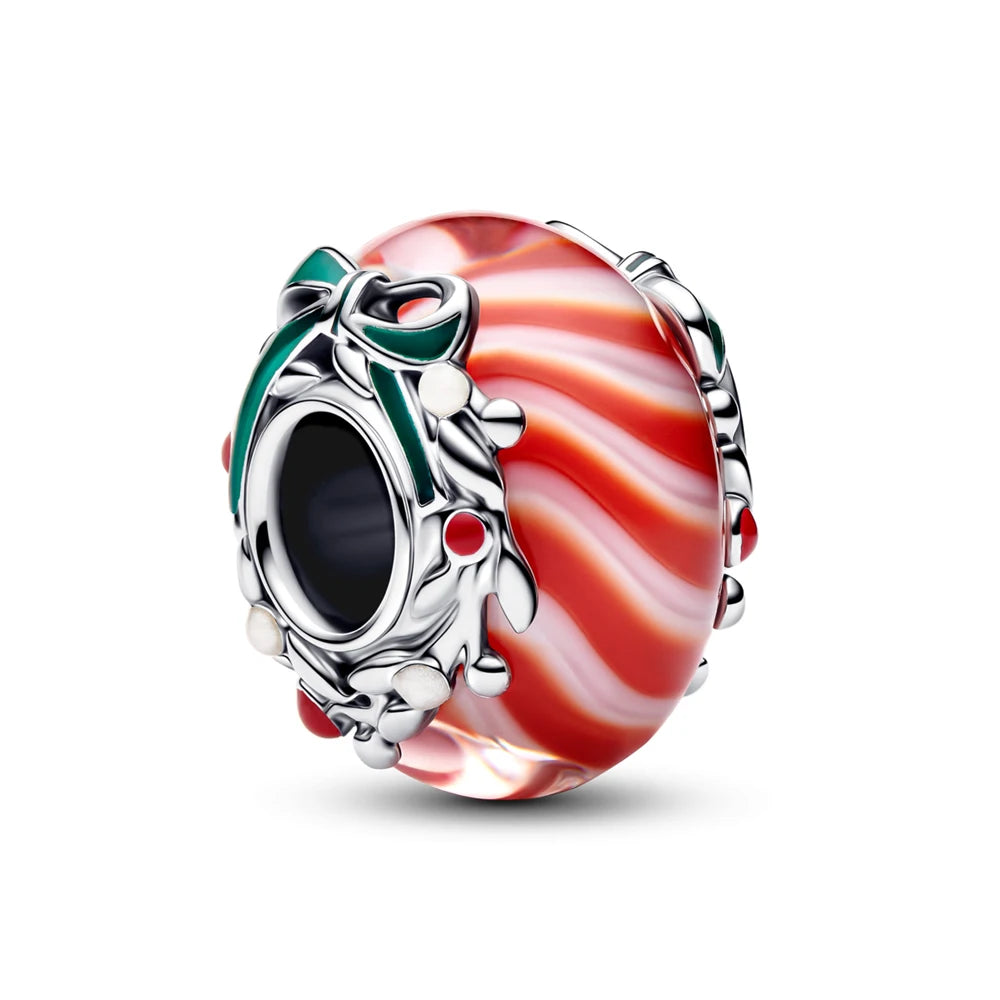 Sparkling Christmas Butterfly Bell Moon Charms | 925 Silver Beads Fit Original Pan Bracelet | DIY Women Jewelry New Year Gift